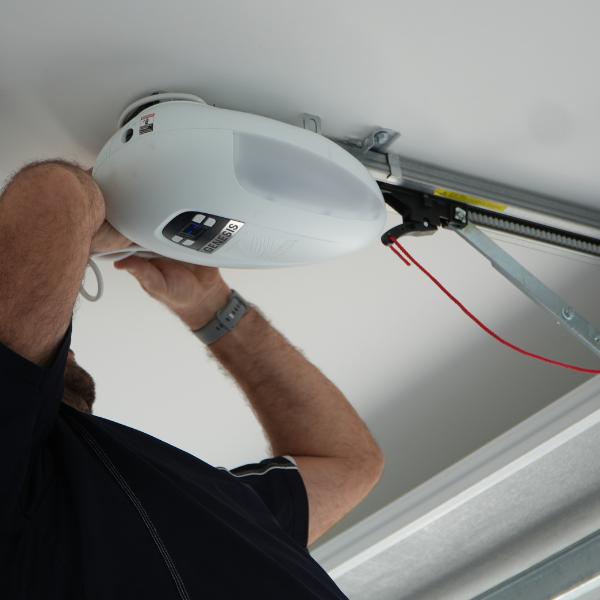 Technician configuring a motor